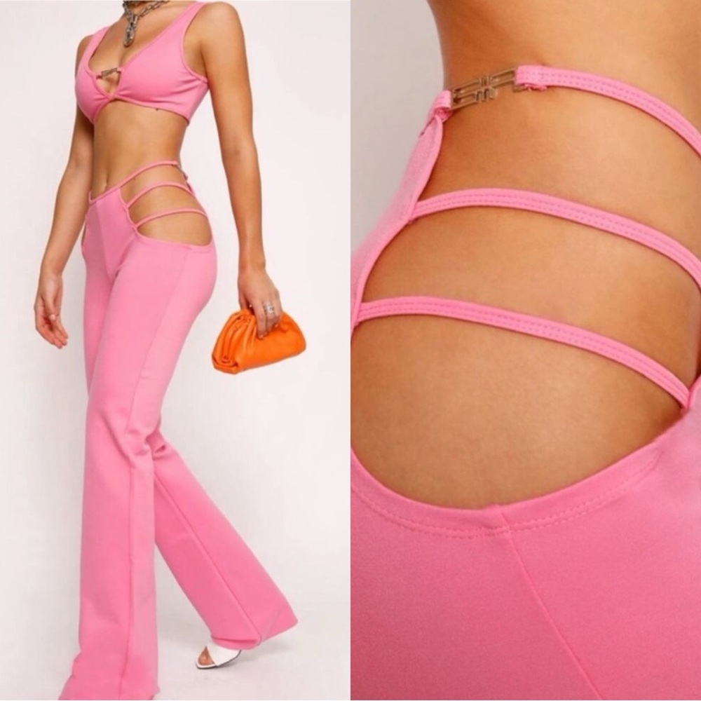 I.AM.GIA Lucid Pink Cut Out High Rise Charm Pants